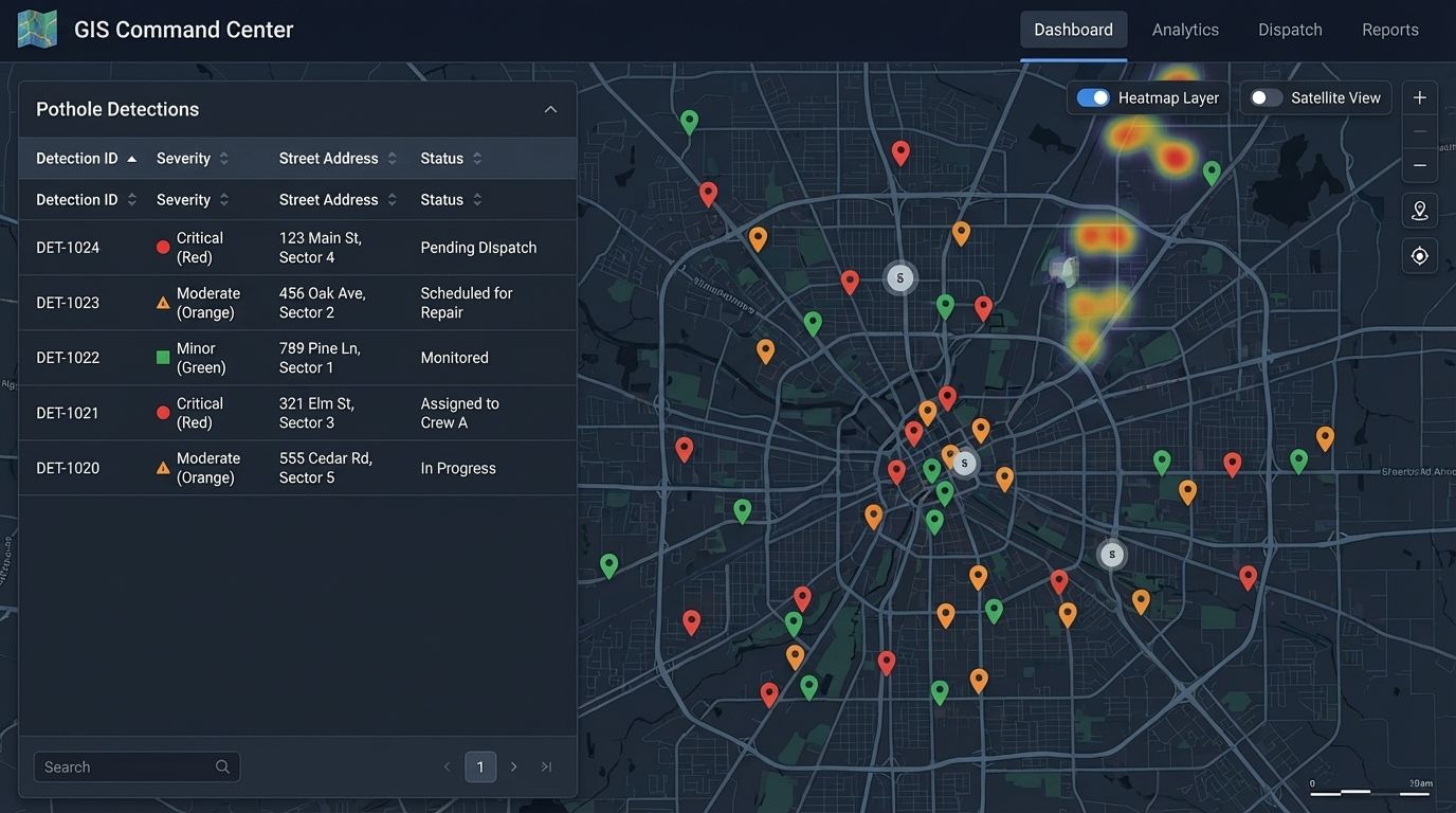 GIS Command Center Dashboard