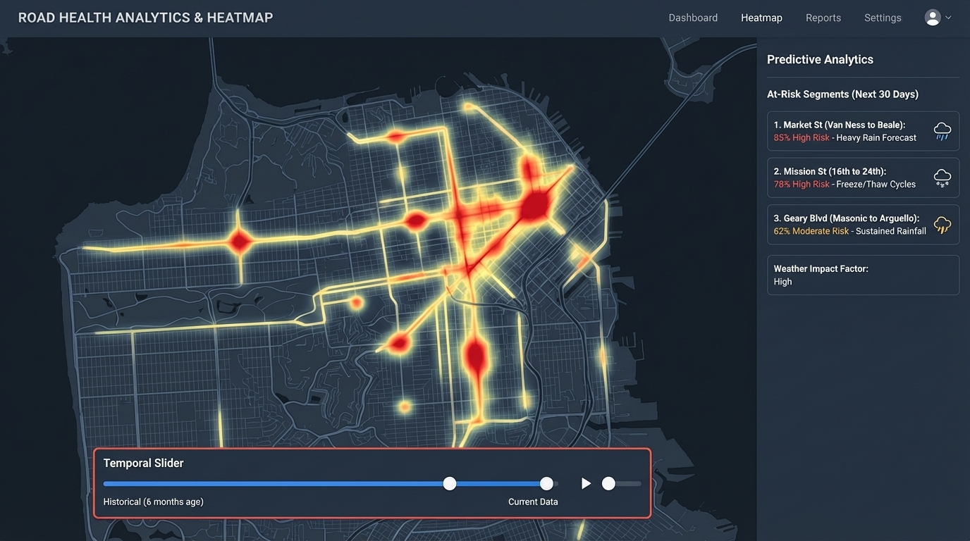 Road Health Analytics Heatmap